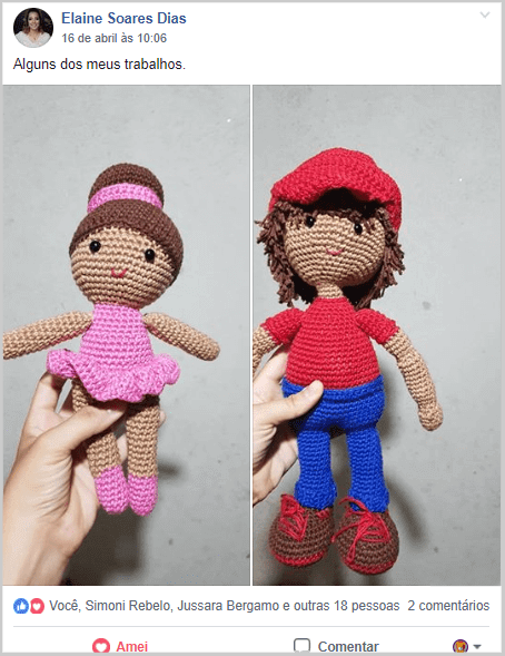 casal de amigurumi